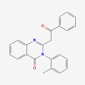 4(3H)-Quinazolinone, 3-(2-methylphenyl)-2-(2-oxo-2-phenylethyl)-