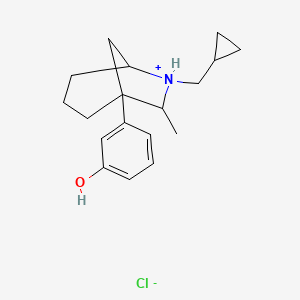 6-Azabicyclo(3.2.1)octane, 6-cyclopropylmethyl-1-(m-hydroxyphenyl)-7-methyl-, hydrochloride