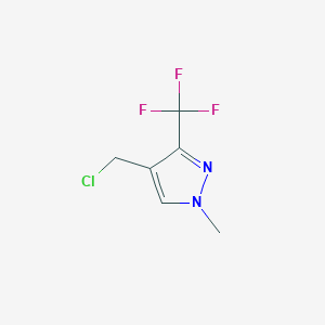 molecular formula C6H6ClF3N2 B1375578 4-(Chloromethyl)-1-methyl-3-(trifluoromethyl)-1h-pyrazole CAS No. 1222556-79-7