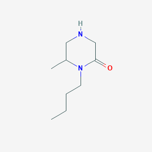 molecular formula C9H18N2O B13755792 1-Butyl-6-methylpiperazin-2-one CAS No. 59702-19-1