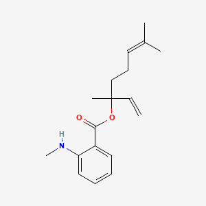 molecular formula C18H25NO2 B13755815 1,5-Dimethyl-1-vinyl-4-hexenyl 2-(methylamino)benzoate CAS No. 7149-27-1