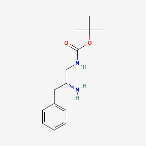 molecular formula C14H22N2O2 B1375583 (R)-tert-Butyl (2-amino-3-phenylpropyl)carbamate CAS No. 400652-57-5