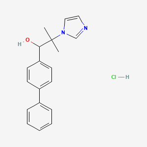 2-(1H-Imidazol-1-ium-1-yl)-2-methyl-1-(4-phenylphenyl)propan-1-olchloride