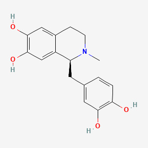 molecular formula C17H19NO4 B13755869 (S)-1-[(3,4-dihydroxyphenyl)methyl]-1,2,3,4-tetrahydro-2-methylisoquinoline-6,7-diol CAS No. 57231-31-9