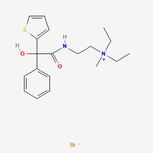 Ammonium, diethyl(2-(alpha-hydroxy-alpha-phenyl-2-thiopheneacetamido)ethyl)methyl-, bromide