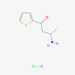 molecular formula C8H12ClNOS B1375588 3-Amino-1-(thiophen-2-yl)butan-1-one hydrochloride CAS No. 1423026-29-2