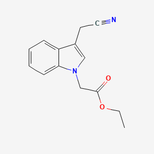 3-Cyanomethylindole-N-acetic acid ethyl ester