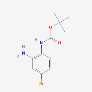 molecular formula C11H15BrN2O2 B1375592 叔丁基（2-氨基-4-溴苯基）氨基甲酸酯 CAS No. 954239-15-7