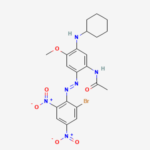 Acetamide, N-(2-((2-bromo-4,6-dinitrophenyl)azo)-5-(cyclohexylamino)-4-methoxyphenyl)-