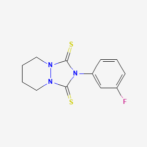 molecular formula C12H12FN3S2 B13755969 2-(3-Fluorophenyl)tetrahydro-1h-[1,2,4]triazolo[1,2-a]pyridazine-1,3(2h)-dithione CAS No. 71248-12-9