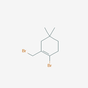 molecular formula C9H14Br2 B1375598 1-溴-2-(溴甲基)-4,4-二甲基环己-1-烯 CAS No. 1053265-65-8