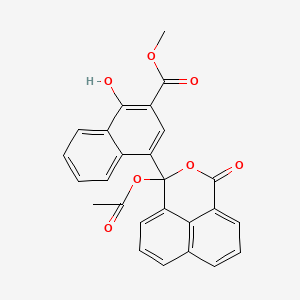 2-Naphthalenecarboxylic acid, 4-[1-(acetyloxy)-3-oxo-1H,3H-naphtho[1,8-cd]pyran-1-yl]-1-hydroxy-, methyl ester