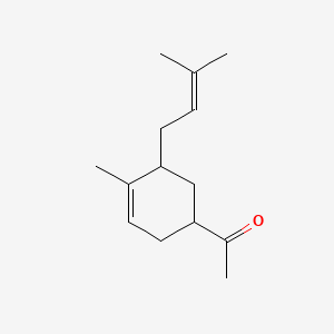 1-[4-Methyl-5-(3-methyl-2-butenyl)-3-cyclohexen-1-YL]ethan-1-one