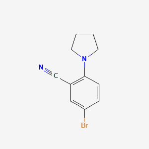 molecular formula C11H11BrN2 B1375603 5-溴-2-(吡咯烷-1-基)苯甲腈 CAS No. 876918-66-0