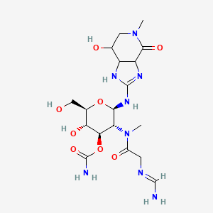 [(2R,3S,4R,5R,6R)-5-[[2-(aminomethylideneamino)acetyl]-methylamino]-3-hydroxy-2-(hydroxymethyl)-6-[(7-hydroxy-5-methyl-4-oxo-3a,6,7,7a-tetrahydro-1H-imidazo[4,5-c]pyridin-2-yl)amino]oxan-4-yl] carbamate