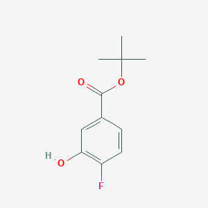 molecular formula C11H13FO3 B1375607 叔丁基4-氟-3-羟基苯甲酸酯 CAS No. 847943-90-2