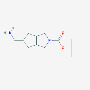 molecular formula C13H24N2O2 B1375608 叔丁基 5-(氨基甲基)六氢环戊并[C]吡咯-2(1H)-羧酸酯 CAS No. 1256958-47-0