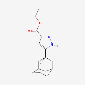molecular formula C16H22N2O2 B1375612 5-(金刚烷-1-基)-1H-吡唑-3-羧酸乙酯 CAS No. 847955-97-9