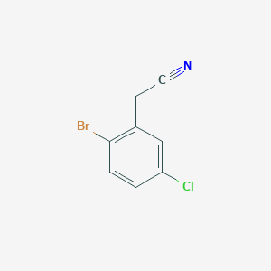 molecular formula C8H5BrClN B1375615 2-溴-5-氯苯乙腈 CAS No. 127792-49-8