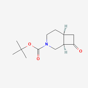 molecular formula C12H19NO3 B1375622 顺式-叔丁基 8-氧代-3-氮杂双环[4.2.0]辛烷-3-羧酸盐 CAS No. 1251004-25-7
