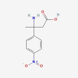 molecular formula C10H12N2O4 B1375625 3-Amino-3-(4-nitrophenyl)butanoic acid CAS No. 1270410-82-6