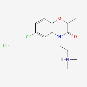 4H-1,4-Benzoxazin-3-one, 2,3-dihydro-6-chloro-4-(2-dimethylaminoethyl)-2-methyl-, hydrochloride