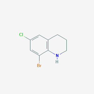 molecular formula C9H9BrClN B1375637 8-溴-6-氯-1,2,3,4-四氢喹啉 CAS No. 1368780-82-8