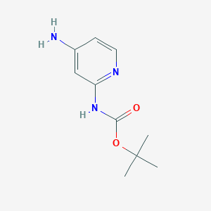 molecular formula C10H15N3O2 B1375638 叔丁基-N-(4-氨基吡啶-2-基)氨基甲酸酯 CAS No. 1266119-48-5