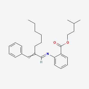 Benzoic acid, 2-[[2-(phenylmethylene)octylidene]amino]-, 3-methylbutyl ester