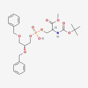 [(2R)-2,3-Bis(benzyloxy)propoxy](2-{[(tert-butoxy)carbonyl]amino}-3-methoxy-3-oxopropoxy)phosphinic acid