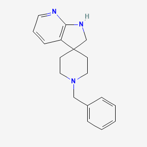 molecular formula C18H21N3 B1375641 1-Benzyl-1',2'-dihydrospiro[piperidine-4,3'-pyrrolo[2,3-b]pyridine] CAS No. 845552-76-3