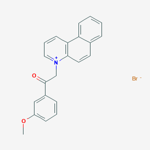 2-benzo[f]quinolin-4-ium-4-yl-1-(3-methoxyphenyl)ethanone;bromide