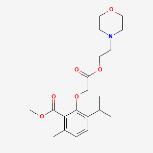 Acetic acid, (6-isopropyl-2-methoxycarbonyl-3-methylphenoxy)-, 2-morpholinoethyl ester