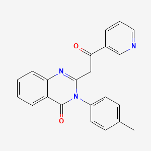 4(3H)-Quinazolinone, 3-(4-methylphenyl)-2-(2-oxo-2-(3-pyridinyl)ethyl)-