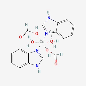 1H-benzimidazole;copper;formic acid;dihydrate