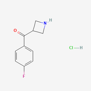 molecular formula C10H11ClFNO B1375650 Azetidin-3-yl(4-fluorophenyl)methanone hydrochloride CAS No. 490022-01-0