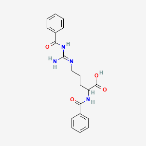 5-[[Amino(benzamido)methylidene]amino]-2-benzamidopentanoic acid