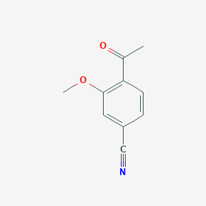 molecular formula C10H9NO2 B1375651 4-Acetyl-3-methoxybenzonitrile CAS No. 14221-78-4