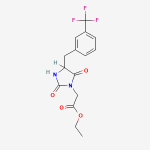 3-Imidazolidineacetic acid, 2,4-dioxo-5-(m-(trifluoromethyl)benzyl)-, ethyl ester