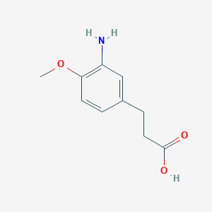 molecular formula C10H13NO3 B1375653 3-(3-Amino-4-methoxyphenyl)propanoic acid CAS No. 859189-60-9