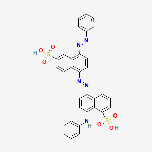 8-(Phenylamino)-5-((4-(phenylazo)-(6or7)-sulpho-1-naphthyl)azo)naphthalene-1-sulphonic acid