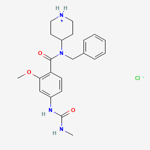 Benzamide, 2-methoxy-4-(((methylamino)carbonyl)amino)-N-(1-(phenylmethyl)-4-piperidinyl)-, monohydrochloride