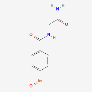 p-Arsenoso-N-(carbamoylmethyl)benzamide