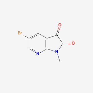 molecular formula C8H5BrN2O2 B1375680 5-溴-1-甲基-1H-吡咯并[2,3-b]吡啶-2,3-二酮 CAS No. 1173721-45-3