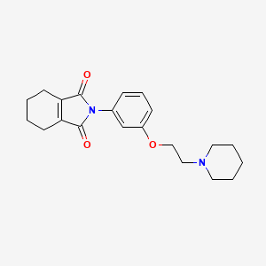 1H-Isoindole-1,3(2H)-dione, 4,5,6,7-tetrahydro-2-(4-(2-(1-piperidinyl)ethoxy)phenyl)-