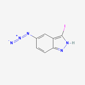 molecular formula C7H4IN5 B1375683 5-叠氮-3-碘-1H-吲唑 CAS No. 876365-97-8