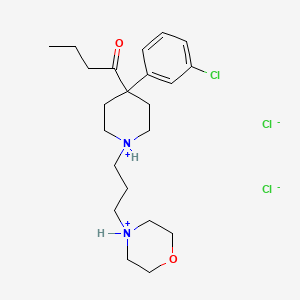 1-Butanone, 1-(4-(3-chlorophenyl)-1-(3-(4-morpholinyl)propyl)-4-piperidinyl)-, dihydrochloride