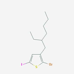 molecular formula C12H18BrIS B1375685 2-溴-3-(2-乙基己基)-5-碘噻吩 CAS No. 1034352-30-1