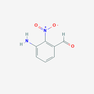 molecular formula C7H6N2O3 B1375686 3-氨基-2-硝基苯甲醛 CAS No. 1261498-24-1