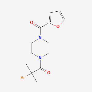 molecular formula C13H17BrN2O3 B1375691 1-(2-溴-2-甲基丙酰)-4-(2-呋喃甲酰)哌嗪 CAS No. 1365961-85-8